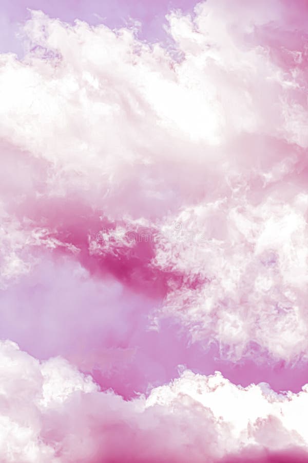 Fantasy and Dreamy Pink Sky, Spiritual and Nature Background Stock ...