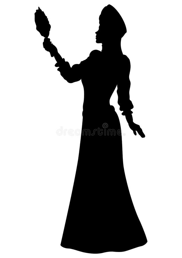 Fantasy fabled princess silhouette