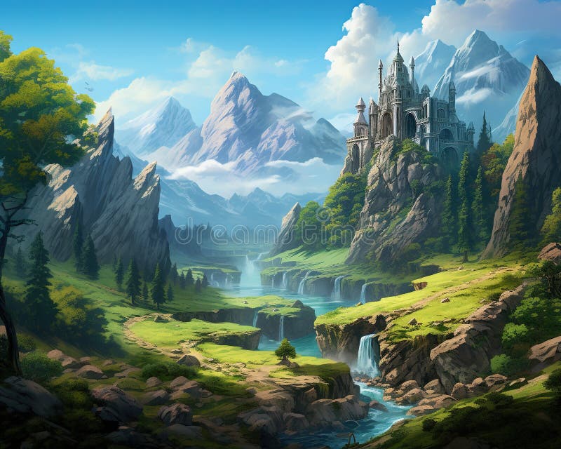 Fantasy Frontier is an Image of a Landscape that is Set in a Fantasy