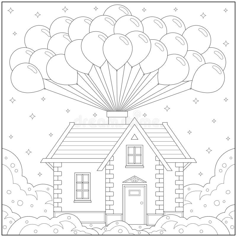 up house coloring pages