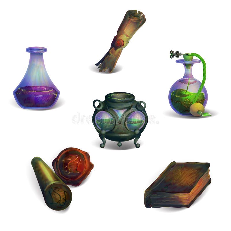 Fantasy Icons stock illustration