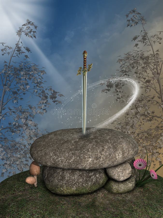 Fantasy landscape stock illustration