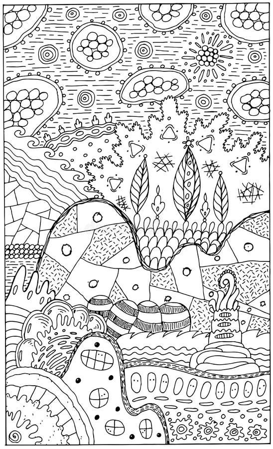 Zentangle Scenery Coloring Page Printable -  Portugal