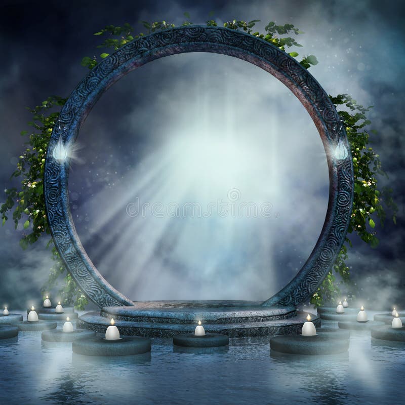 Fantasy magic portal stock illustration. Image of portal - 48465090