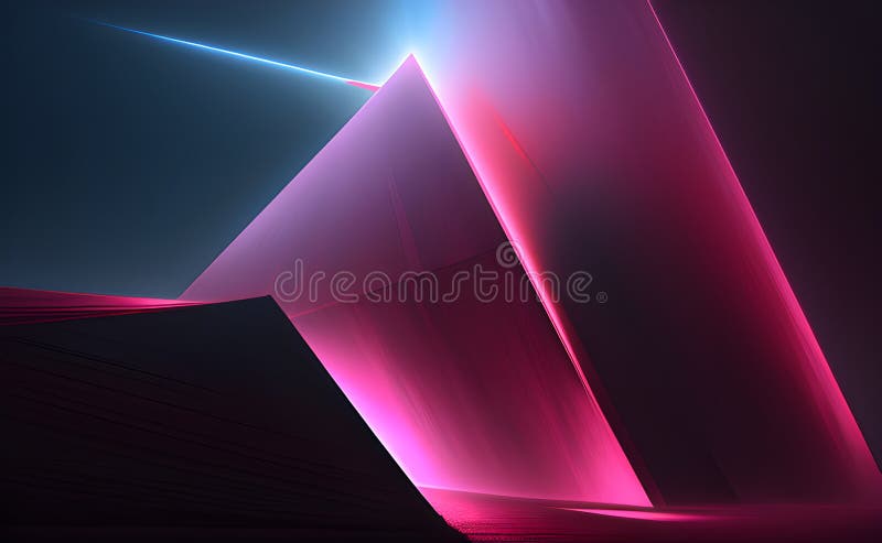 Fantasy Neon Swirls and Wave Pattern on Abstract Background - Generative AI royalty free illustration