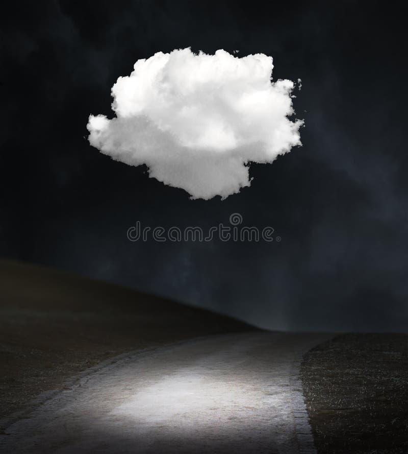 The View of a Glowing Cloud at Night Stock Image - Image of sunrise, dark:  222599035