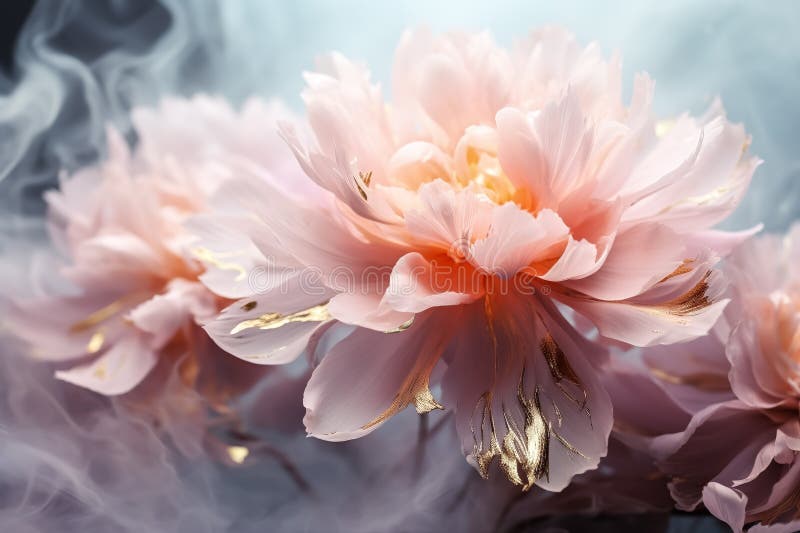 Fantasy pink fragile Blütenkomposition erstellt durch generative ai lizenzfreie abbildung