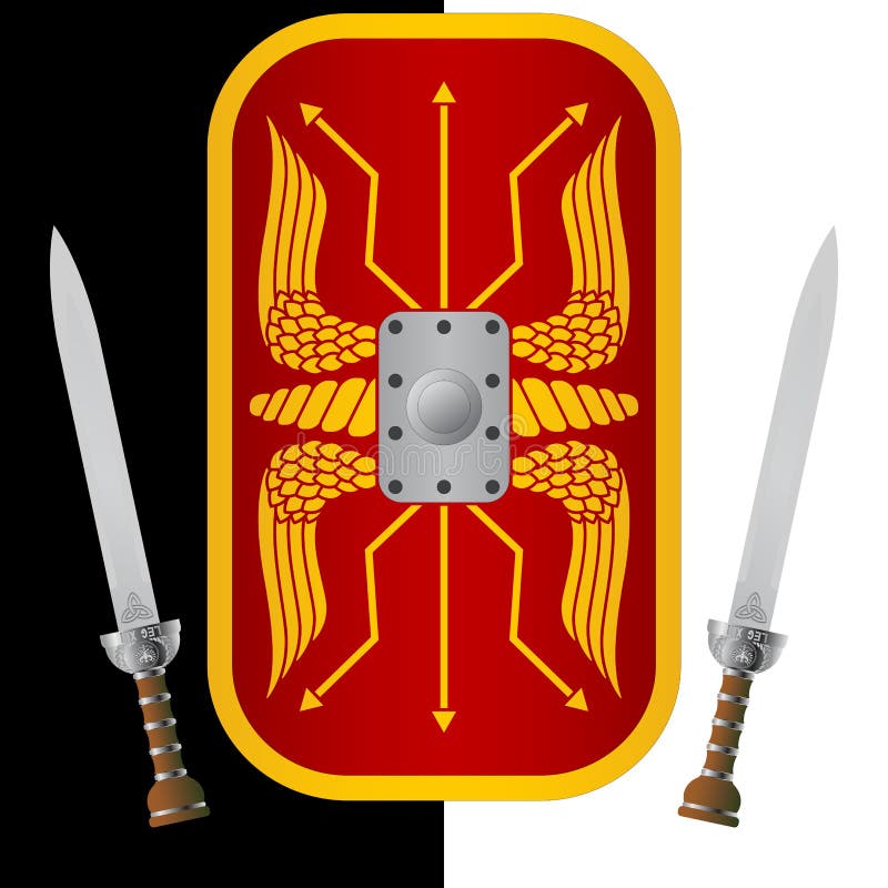 Roman shield stock illustration. Illustration of ancient 33350099