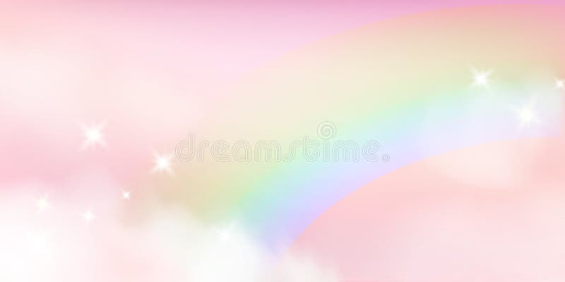 Fantasy Sky Background with Cute Pastel Colours in Realistic Style ...