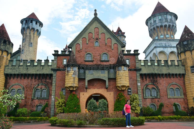 Fantasy world theme park castle facade in Batangas, Philippines