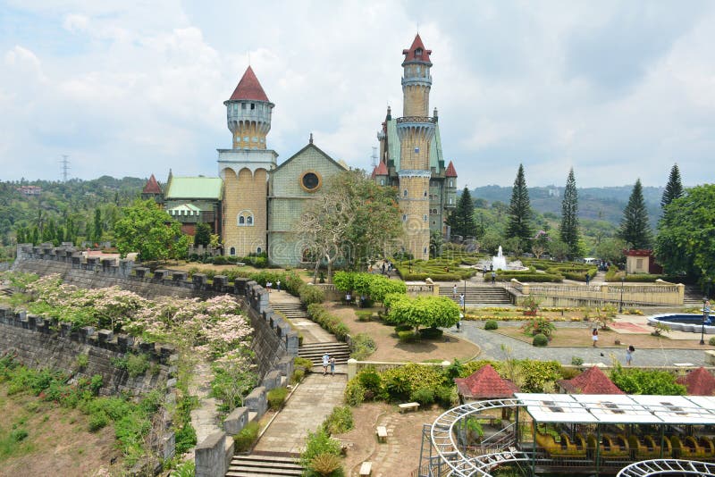 Fantasy world theme park castle facade in Batangas, Philippines