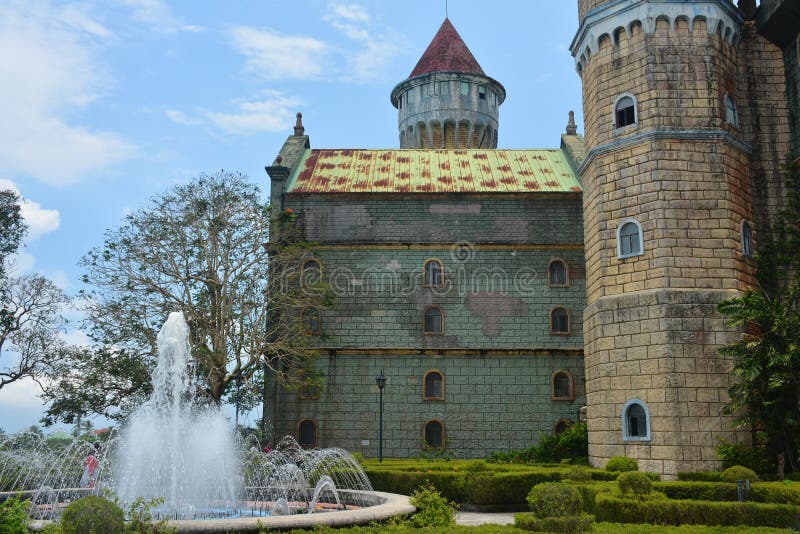 Fantasy world theme park castle facade in Batangas, Philippines