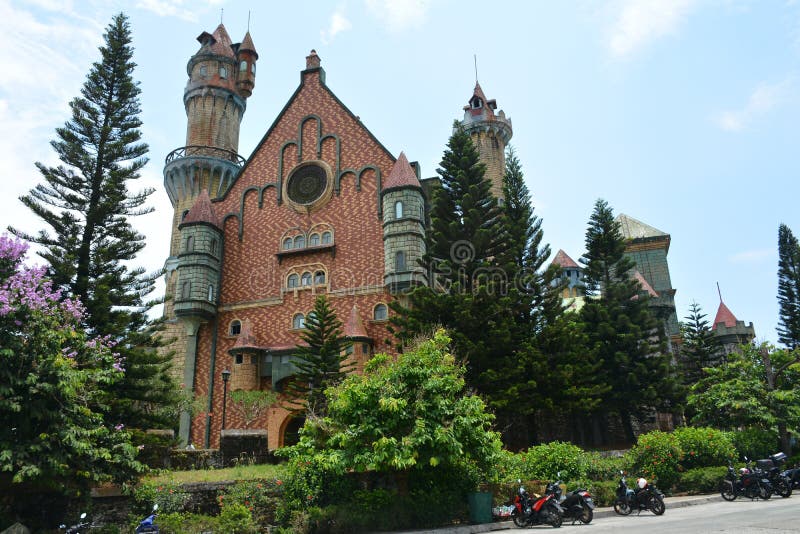 Fantasy world theme park castle facade in Batangas, Philippines