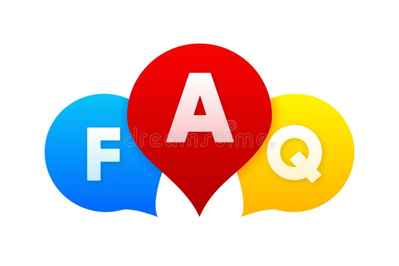 FAQ concept. Banner with question marks. Searching solutions, useful information, customer support, solving problem vector illustration