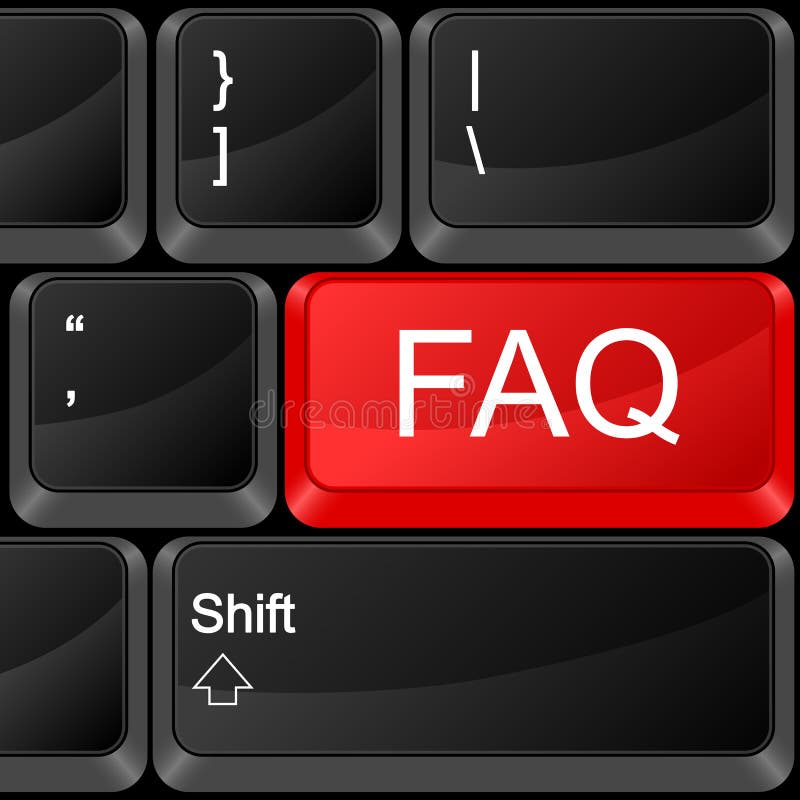 FAQ del tasto del calcolatore royalty illustrazione gratis FAQ del tasto del calcolatore royalty illustrazione gratis