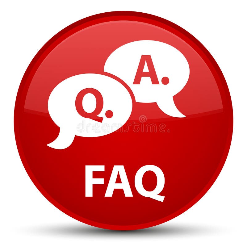 Faq (question answer bubble icon) special red round button stock illustration Faq (question answer bubble icon) special red round button stock illustration