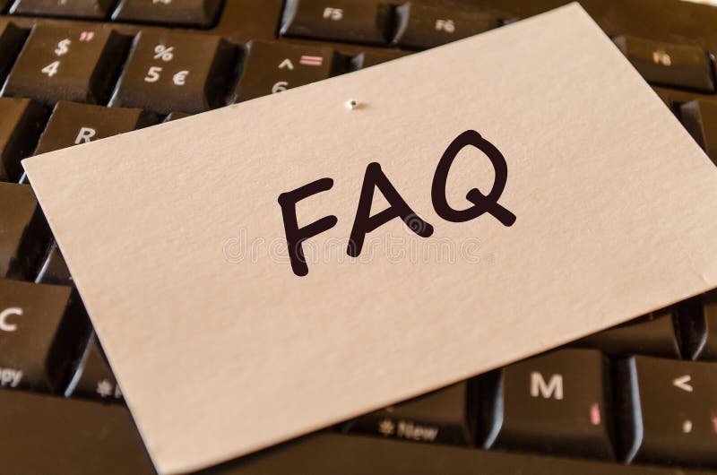 Faq teksta notatka zdjęcia stock Faq teksta notatka zdjęcia stock