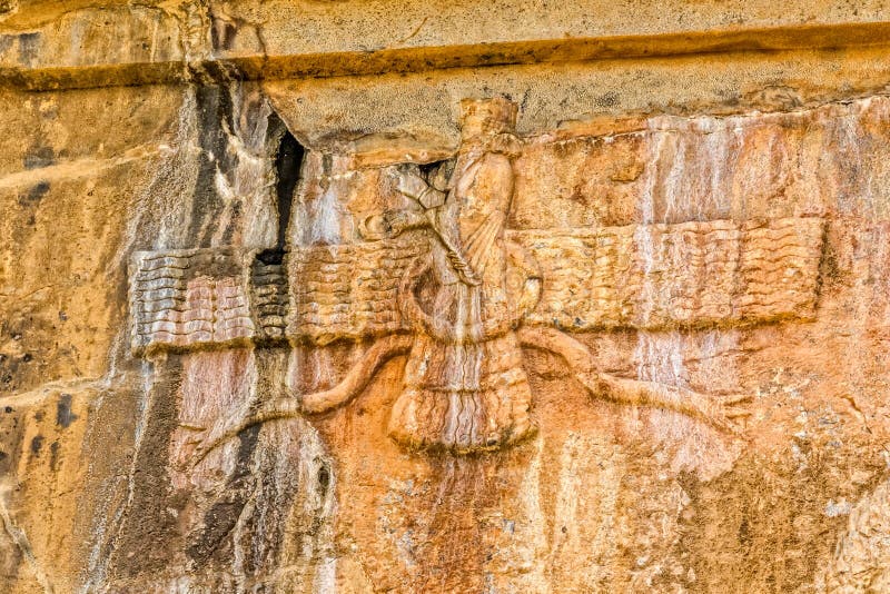 Faravahar Persepolis symbol royaltyfria bilder Faravahar Persepolis symbol royaltyfria bilder