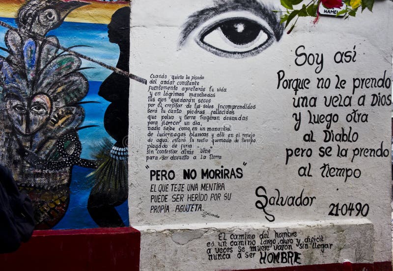 A beautiful image of the wall Art of the artist Salvador GonzÃ¡lez Escalona, in the city of Havana. A poem wrote on the wall. A beautiful image of the wall Art of the artist Salvador GonzÃ¡lez Escalona, in the city of Havana. A poem wrote on the wall.