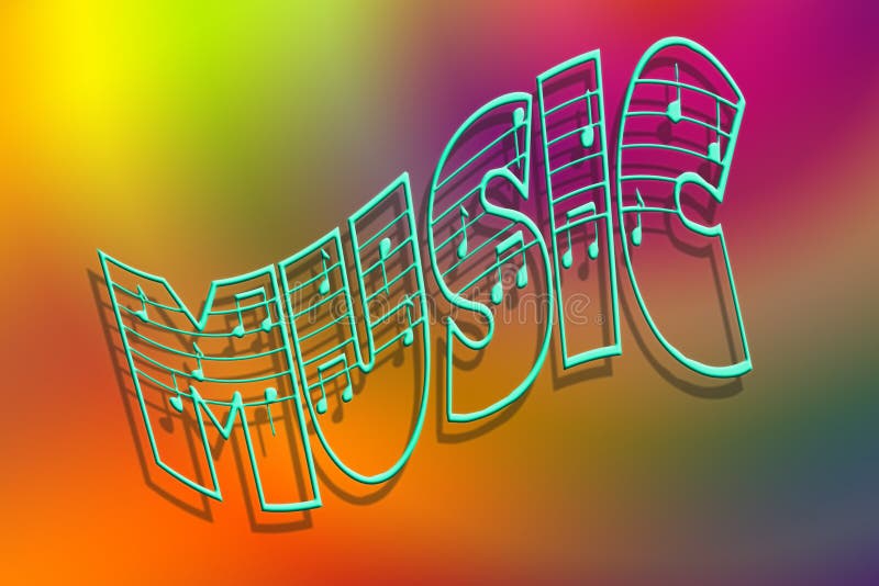 Farben von Musik vektor abbildung Farben von Musik vektor abbildung