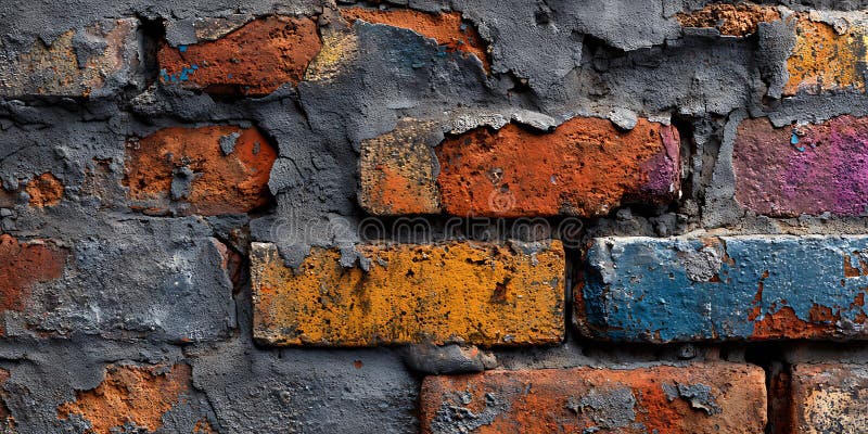 Farbenfrohe Brick Wall Texture Hintergrund für Designprojekte lizenzfreie abbildung