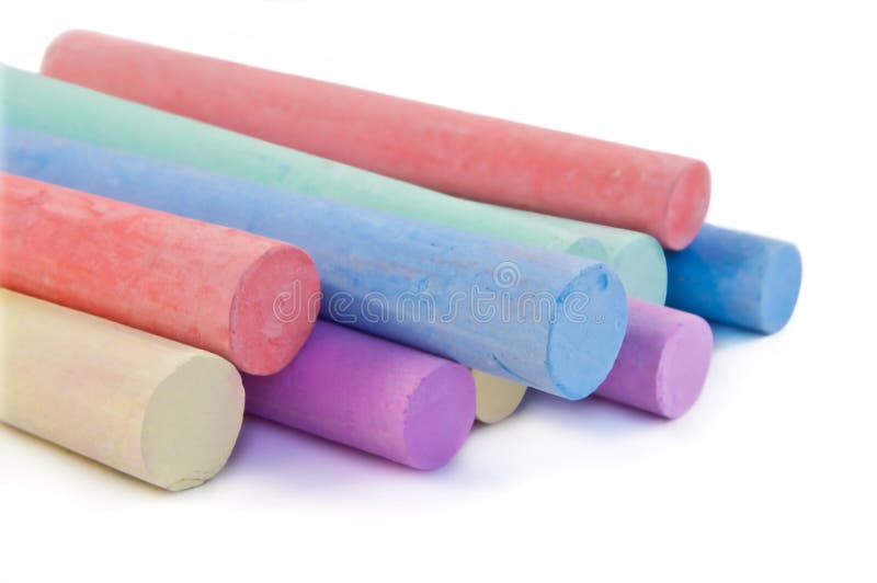 Farbige Kreidesteuerknüppel. stockbild Farbige Kreidesteuerknüppel. stockbild