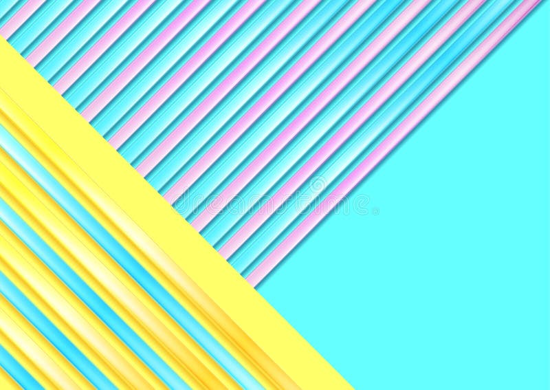 Farbige Pastellfarben minimaler abstrakter Hintergrund mit glänzenden Streifen vektor abbildung