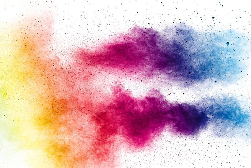 Farbiger Hintergrund der Pastellpulverexplosion Mehrfarbiger Staub auf weißem Hintergrund Painted Holi lizenzfreies stockfoto Farbiger Hintergrund der Pastellpulverexplosion Mehrfarbiger Staub auf weißem Hintergrund Painted Holi lizenzfreies stockfoto