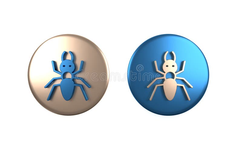 Farbiges Symbol auf weißem Hintergrund isoliert. Darstellung der Kreisschaltfläche 3D stock abbildung