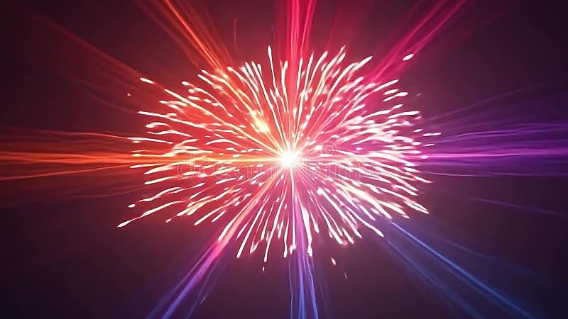 Farbvolle Fackeln lassen sich in eine ruhige, starburst geschichtete Generative AI überführen lizenzfreie abbildung