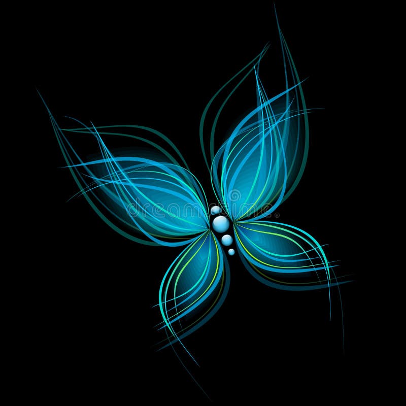 Farfalla blu luminosa