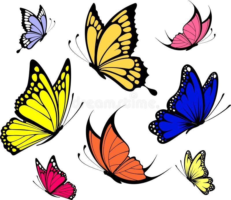 Farfalle illustrazione di stock Farfalle illustrazione di stock