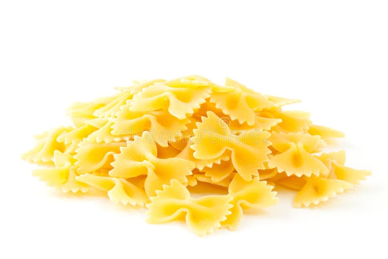 Farfalle Pasta on White Background. Stock Image Image of pasta, calories 24070085