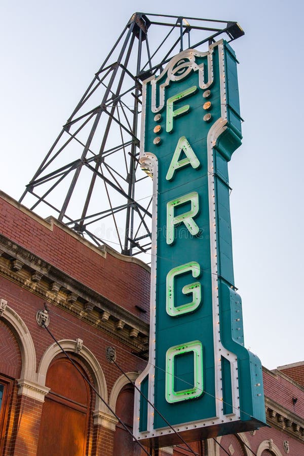 Fargo Theater Sign stock image