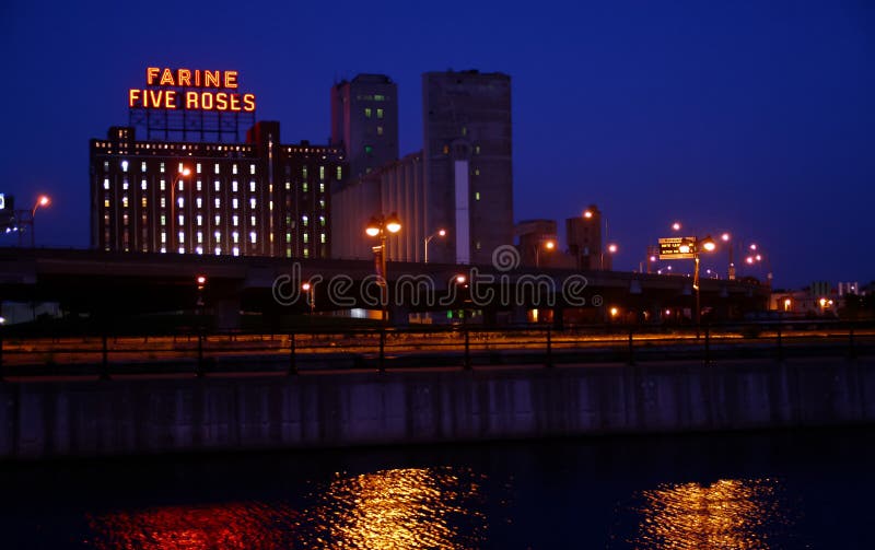 Farine Five Rose Montreal Landmark Editorial Image - Image of docked ...