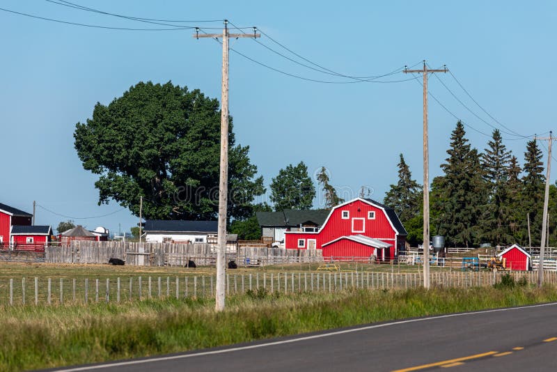 Alberta Farm, Alberta Canada. Stock Image Image of scenic, railway
