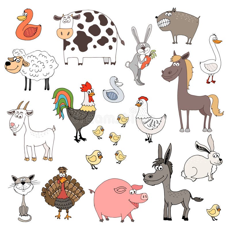 Farm animals royalty free illustration