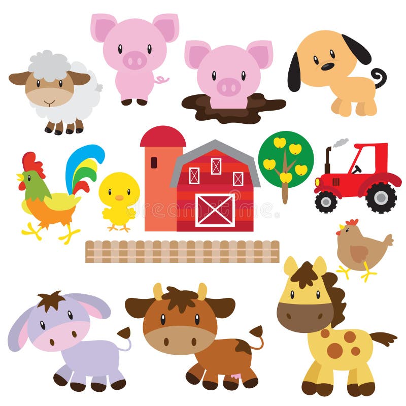 Farm Animals Vector Illustration Stock Vector Illustration of animals