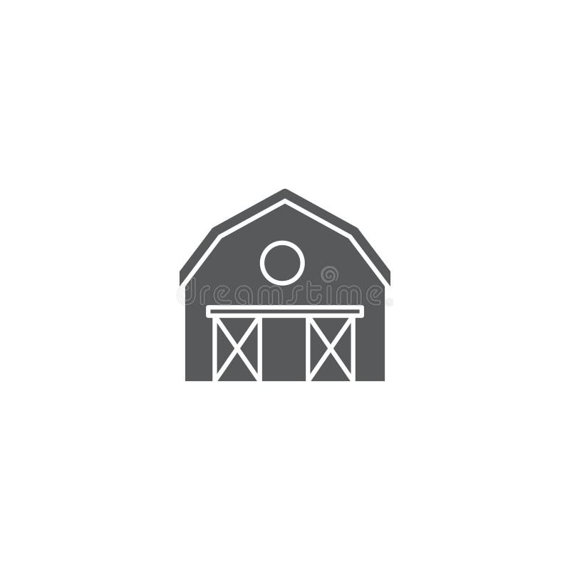 Farm barn vector icon symbol isolated on white background eps10