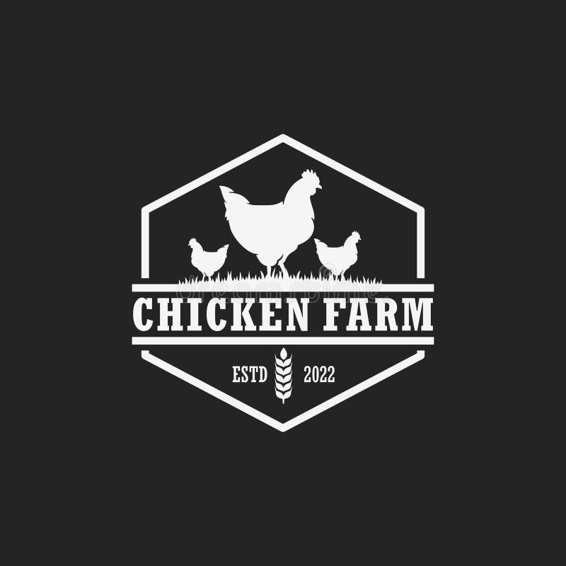 Chicken farm logo design stock vector. Illustration of cartoon 269169493