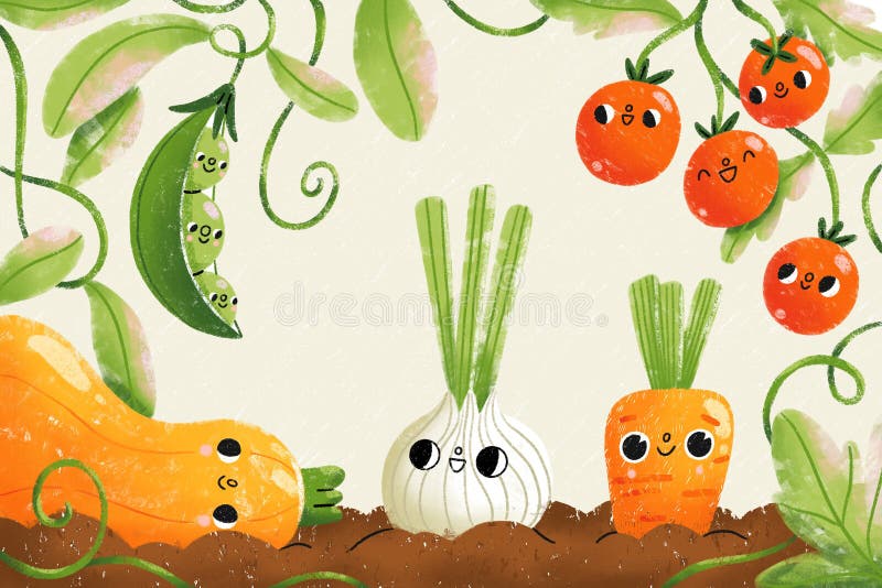 Farm Fresh Vegetables with Cute Cartoon Faces, Illustration Stock Illustration - Illustration of farm, design: 228652381 Farm Fresh Vegetables with Cute Cartoon Faces, Illustration Stock Illustration - Illustration of farm, design: 228652381