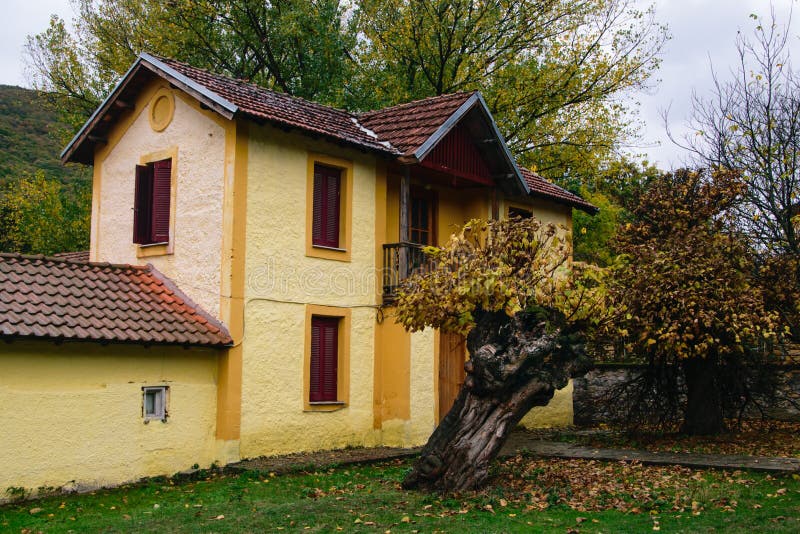 Farm House in Florina, Greece Stock Image Image of grass, forest