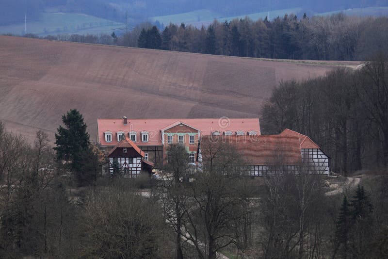 Farm in Northern Hesse stock photo. Image of germany 52549236