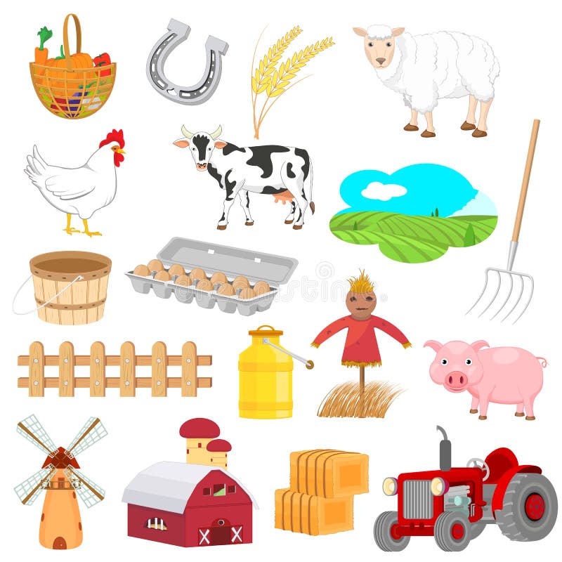 Farm Objects stock illustration