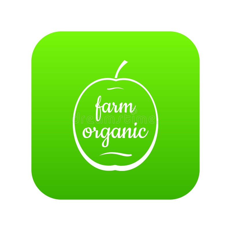 Farm organic icon green vector royalty free illustration