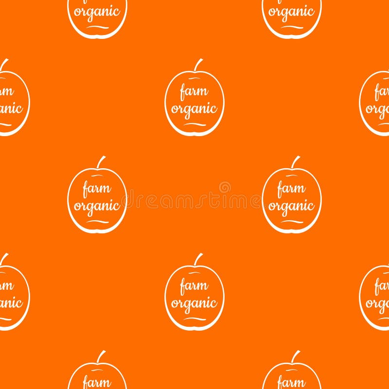 Farm organic pattern vector orange stock illustration