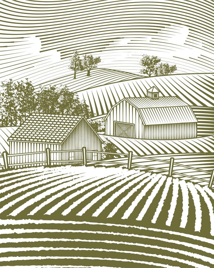 Farm Scene Landscape