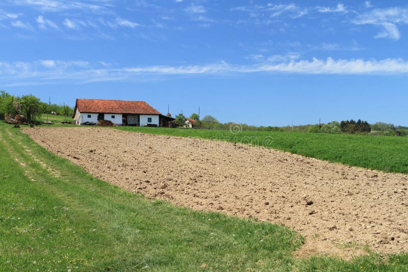 Farm in spring stock photo. Image of cultivating, plow 14173246