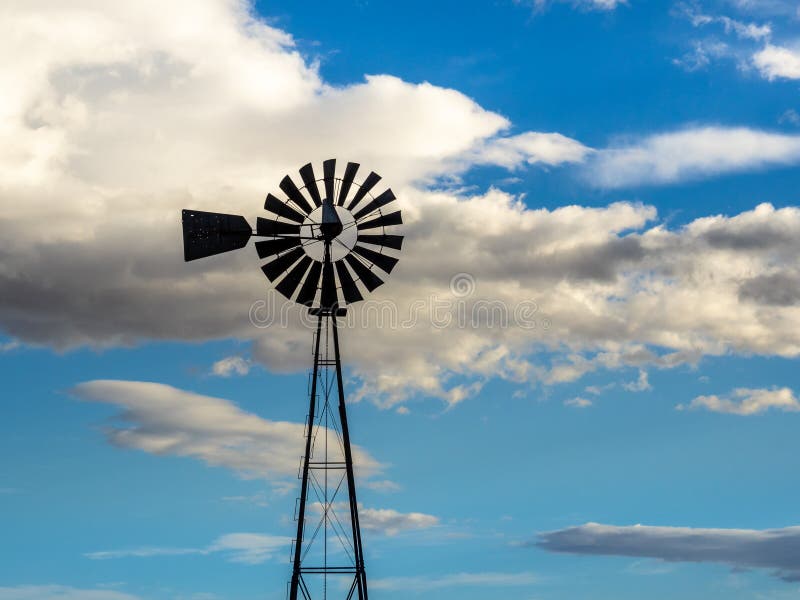 Farm Windmill in Silhouette