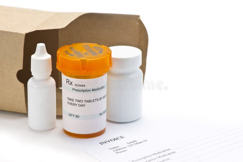 Mail order medications with invoice and copy space. Mail order medications with invoice and copy space.